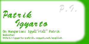 patrik igyarto business card